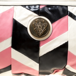 Pre Owned Gucci Multicolor Leather Large Harlequin Patchwork Hysteria Clutch