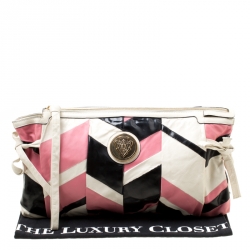Pre Owned Gucci Multicolor Leather Large Harlequin Patchwork Hysteria Clutch