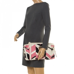 Pre Owned Gucci Multicolor Leather Large Harlequin Patchwork Hysteria Clutch