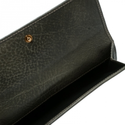 Pre Owned Gucci Grey Guccissima Leather Continental Wallet
