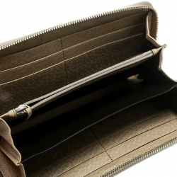 Gucci Beige Diamante Canvas and Leather Bamboo Tassel Zip Around Wallet