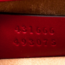 Pre Owned حقيبة كتف غوتشي سيلفي بسلسلة ويب ميني جلد حمراء