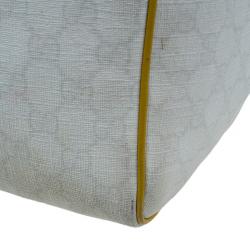 Pre Owned حقيبة غوتشي جوي بوسطن كانفاس أبيض وسط