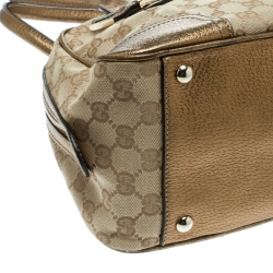 مملوكة مسبقًا حقيبة غوتشي برينسي بوسطن جلد وكانفاس GG بيج