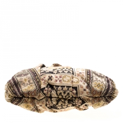 Pre Owned Gucci Multicolor Embroidered Tapestry Fabric Large Hysteria Hobo