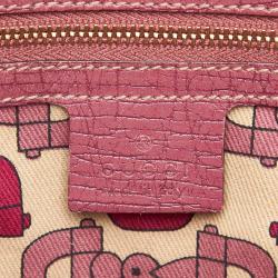 Pre Owned Gucci Brown GG Jacquard Jolicoeur Tote Bag