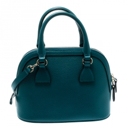 مملوكة مسبقًا Gucci Turquoise Leather Medium Dome Convertible Crossbody Bag