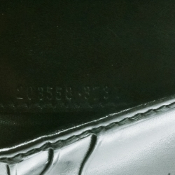 Gucci Black Patent Leather Bow Compact Wallet