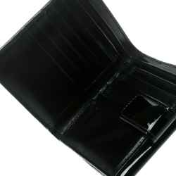 Gucci Black Patent Leather Bow Compact Wallet