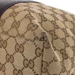 مملوكة مسبقًا Gucci Beige/Ebony GG Canvas Bamboo Bar Medium Tote Bag