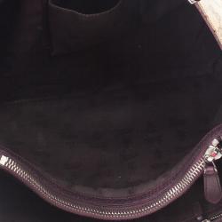 مملوكة مسبقًا Gucci Beige/Ebony GG Canvas Bamboo Bar Medium Tote Bag