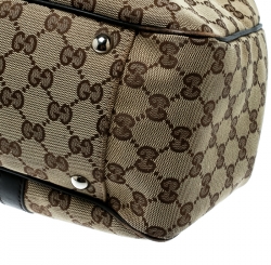 Pre Owned Gucci Beige/Ebony GG Canvas Large GG Twins Tote