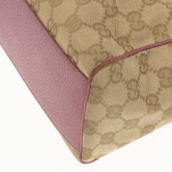 مملوكة مسبقًا Gucci GG Pink Trim Charmy Satchel