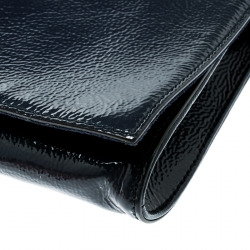 Pre Owned Gucci Navy Blue Leather Soho Clutch