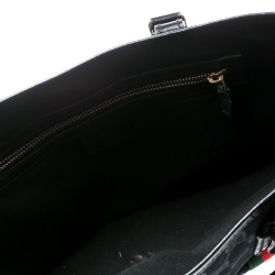 Pre Owned Gucci Black GG Canvas and Leather Mini Jolicoeur Web Tote