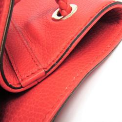 Pre Owned Gucci Light Red Pebbled Leather Large Gifford Tote