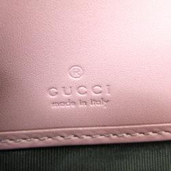 Gucci Pink/Beige GG Supreme Coated Canvas Zip Around Wallet