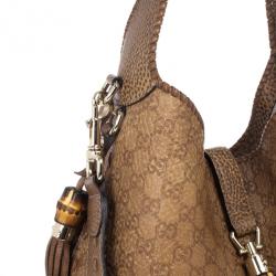 مملوكة مسبقًا Gucci Deep Tan New Jackie Guccissima Leather Shoulder Bag