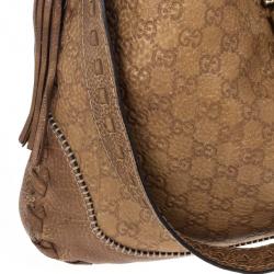 مملوكة مسبقًا Gucci Deep Tan New Jackie Guccissima Leather Shoulder Bag