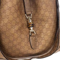 مملوكة مسبقًا Gucci Deep Tan New Jackie Guccissima Leather Shoulder Bag