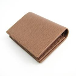 Gucci Beige Pebbled Leather GG Marmont Card Case