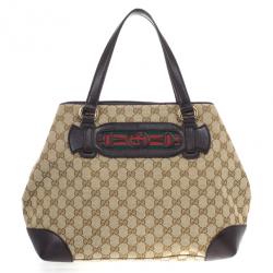 Pre Owned Gucci Dressage Large Tote Bag