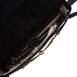 Pre Owned Gucci Black Patent Leather Bright Bit Shoulder Bag