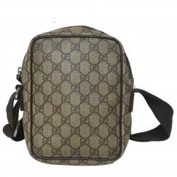 Pre Owned Gucci Beige/Ebony GG Coated Canvas and Leather Crossbody Bag