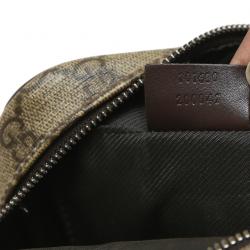 Pre Owned Gucci Beige/Ebony GG Coated Canvas and Leather Crossbody Bag