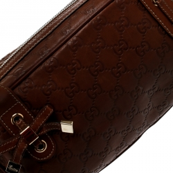 Pre Owned Gucci Brown Guccissima Leather Princy Boston Bag