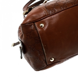 Pre Owned Gucci Brown Guccissima Leather Princy Boston Bag