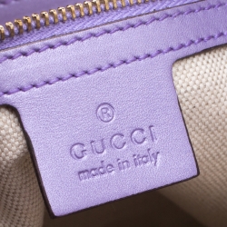 Pre Owned Gucci Purple Guccissima Leather Lovely Messenger Bag