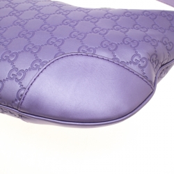Pre Owned Gucci Purple Guccissima Leather Lovely Messenger Bag