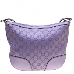 Pre Owned Gucci Purple Guccissima Leather Lovely Messenger Bag