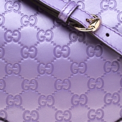 Pre Owned Gucci Purple Guccissima Leather Lovely Messenger Bag