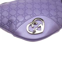 Pre Owned Gucci Purple Guccissima Leather Lovely Messenger Bag