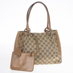 Pre Owned Gucci GG Monogram & Leather Tote