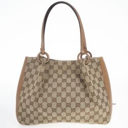 Pre Owned Gucci GG Monogram & Leather Tote