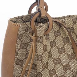 Pre Owned Gucci GG Monogram & Leather Tote