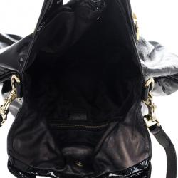 مملوكة مسبقًا Gucci Black Patent Leather Hysteria Hobo