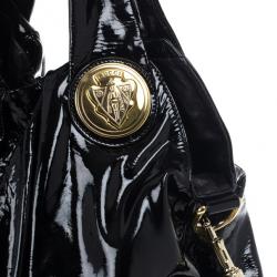مملوكة مسبقًا Gucci Black Patent Leather Hysteria Hobo