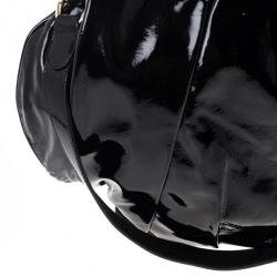 مملوكة مس بقًا Gucci Black Patent Leather Hysteria Hobo