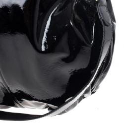 مملوكة مسبقًا Gucci Black Patent Leather Hysteria Hobo