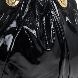 مملوكة مسبقًا Gucci Black Patent Leather Hysteria Hobo