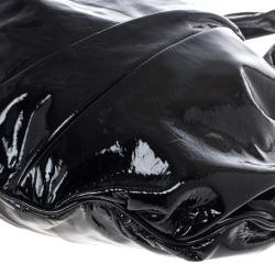 مملوكة مسبقًا Gucci Black Patent Leather Hysteria Hobo