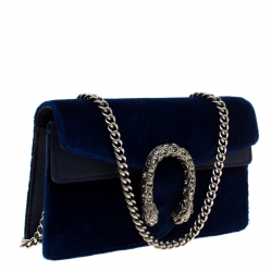 Pre Owned Gucci Velvet Super Mini Dionysus Crossbody Bag