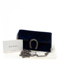 Pre Owned Gucci Velvet Super Mini Dionysus Crossbody Bag