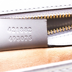 Pre Owned Gucci Grey Leather Small Sylvie Shoulder Bag 