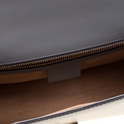 Pre Owned Gucci Grey Leather Small Sylvie Shoulder Bag 