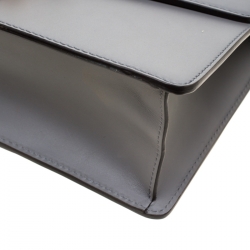 Pre Owned Gucci Grey Leather Small Sylvie Shoulder Bag 